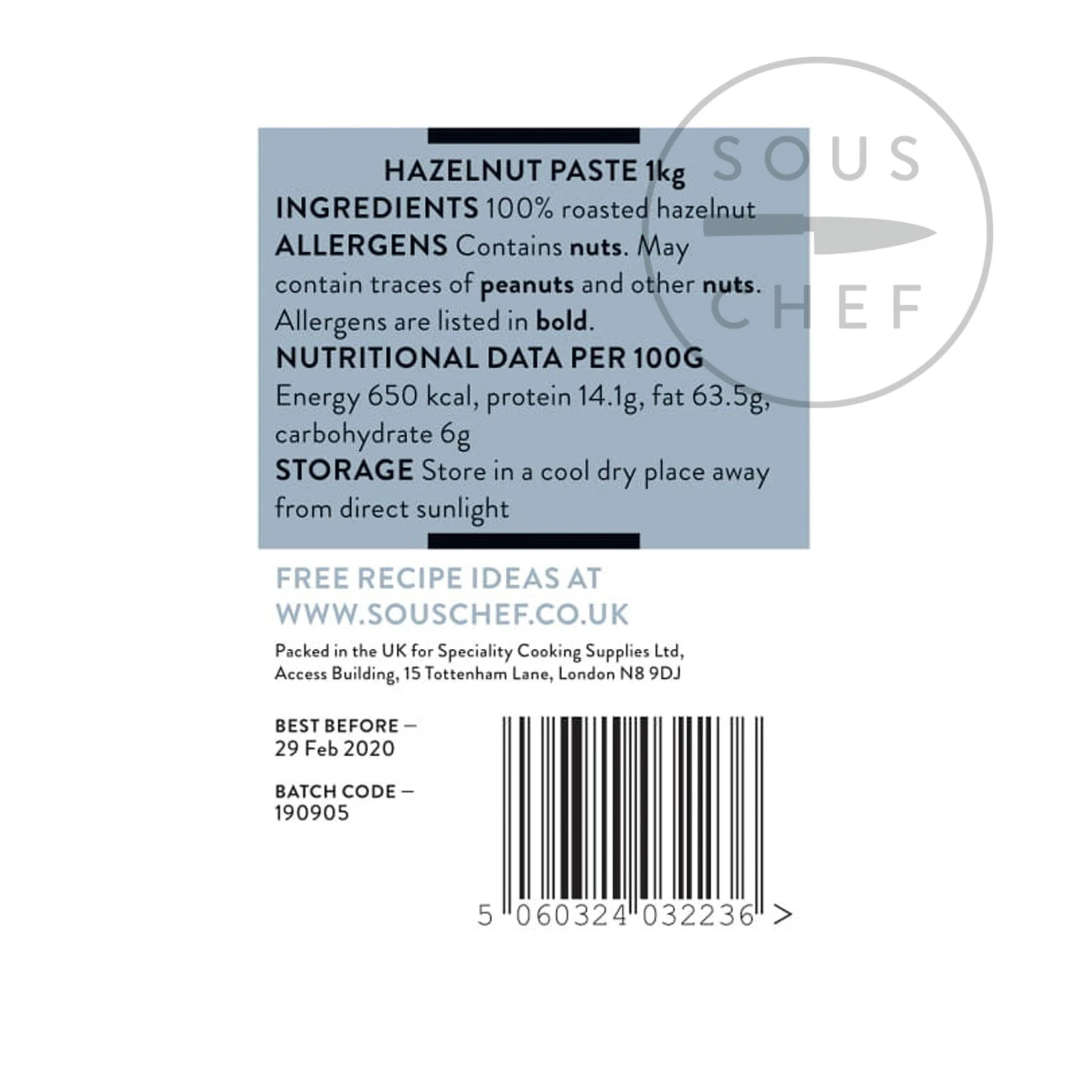 Hazelnut Paste For Catering, 1kg 2 Hazelnut Paste For Catering, 1kg - Image 2