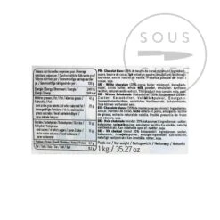 Valrhona Ivoire White Chocolate Chips -Sous Chef Sales Boutique AA0107 ValrhonaIvoireWhiteChocolateChips 1kg BoP