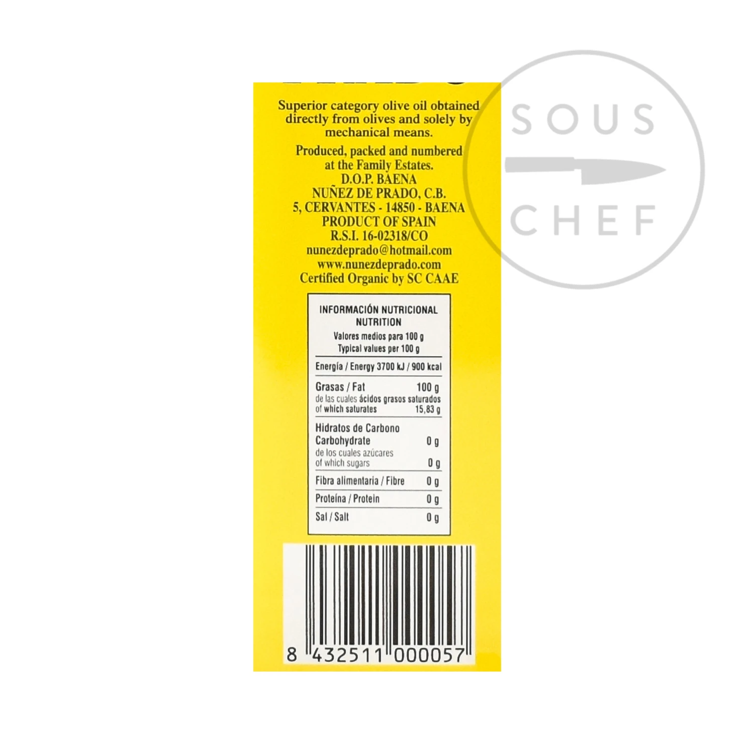 Nunez De Prado Organic Extra Virgin Olive Oil DOP 1 Litre 3 Nunez De Prado Organic Extra Virgin Olive Oil DOP 1 Litre - Image 3