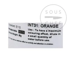 Intense Orange Food Colour 50g -Sous Chef Sales Boutique DE0038 IntenseOrangeFoodColour50g nutrition