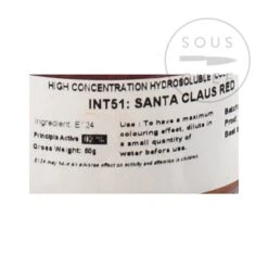 Intense Santa Claus Red Food Colour 50g -Sous Chef Sales Boutique DE0040 IntenseSantaClausRedFoodColour 1