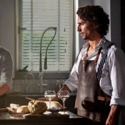 Dutchdeluxes Leather BBQ Apron In Vintage Brown -Sous Chef Sales Boutique Dutchdeluxes vintage brown spron