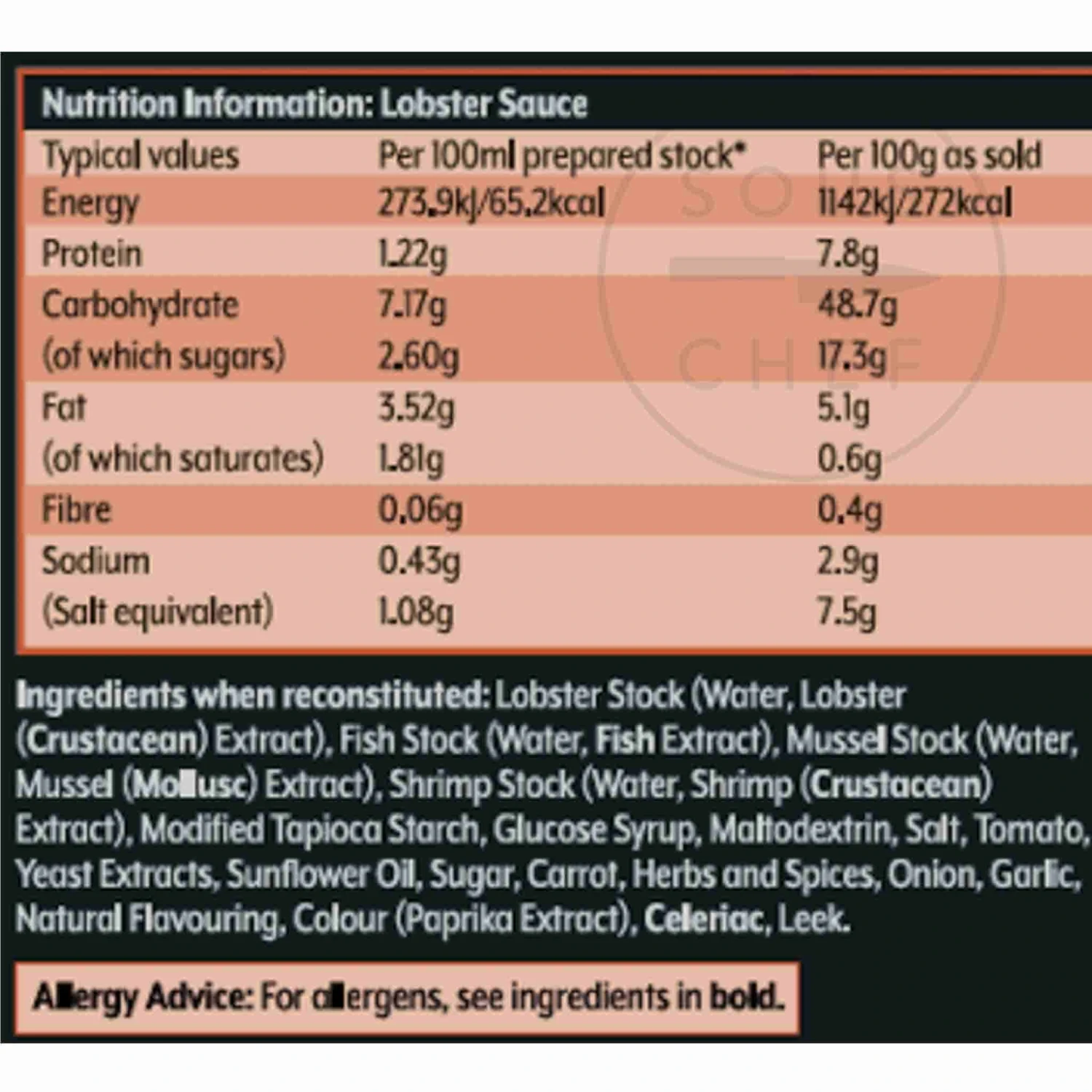 Essential Cuisine Savoury Lobster Sauce 800g 2 Essential Cuisine Savoury Lobster Sauce 800g - Image 2