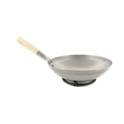 Traditional Round-Base Carbon Steel Wok -Sous Chef Sales Boutique EM0009A TraditionalRoundedBaseIronWok 2