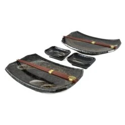 Karasuba-Iro Sushi Serving Set -Sous Chef Sales Boutique EM0043 Products Karasuba IroSushiServingSet 3