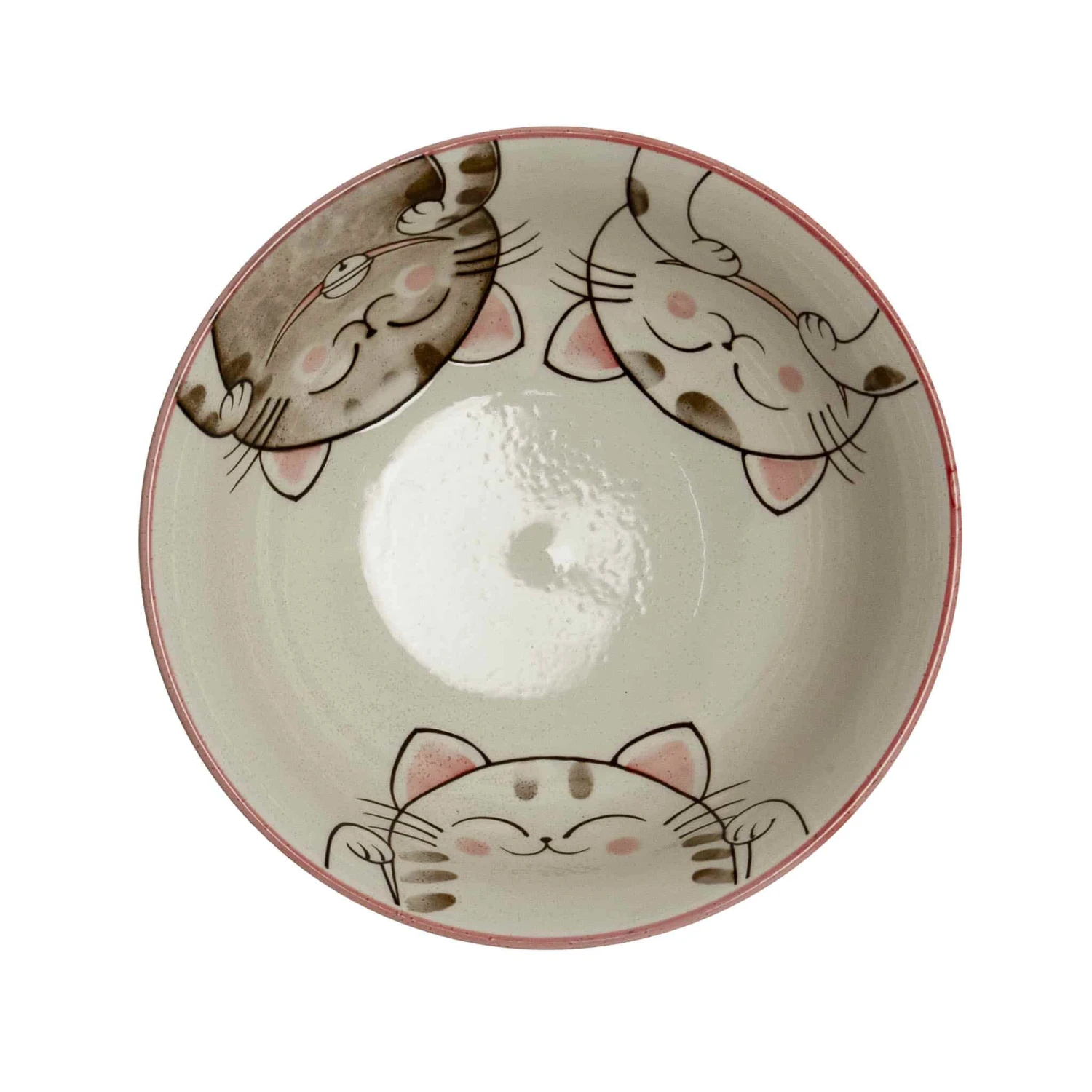 Pink Lucky Cat Japanese Ramen Bowl, 20.5cm 2 Pink Lucky Cat Japanese Ramen Bowl, 20.5cm - Image 2