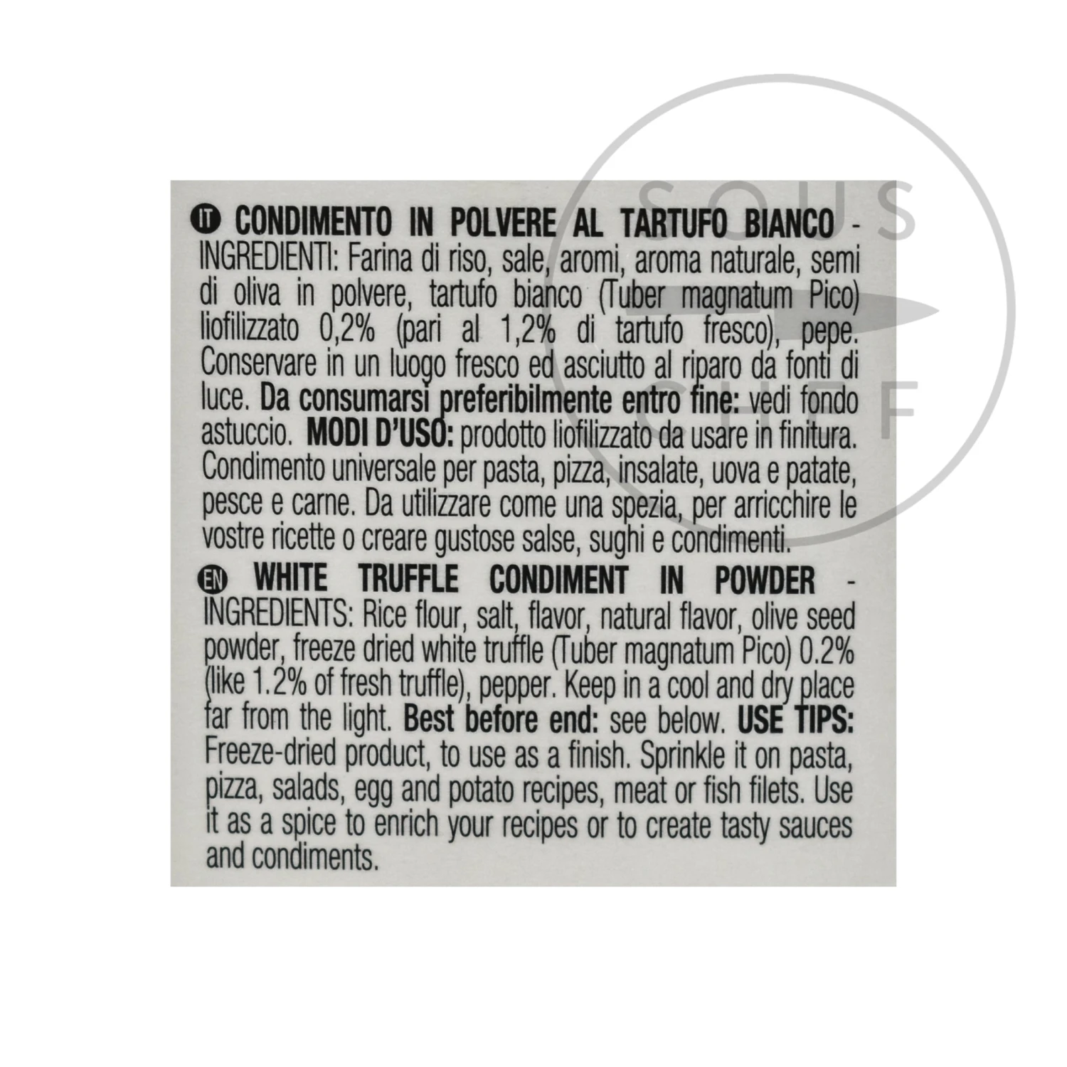 Tartuflanghe White Truffle Powder 60g 2 Tartuflanghe White Truffle Powder 60g - Image 2