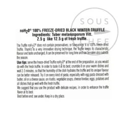 Freeze-Dried Winter Black Truffle 2.5g -Sous Chef Sales Boutique GU0237 Freeze DriedWinterBlackTruffle2