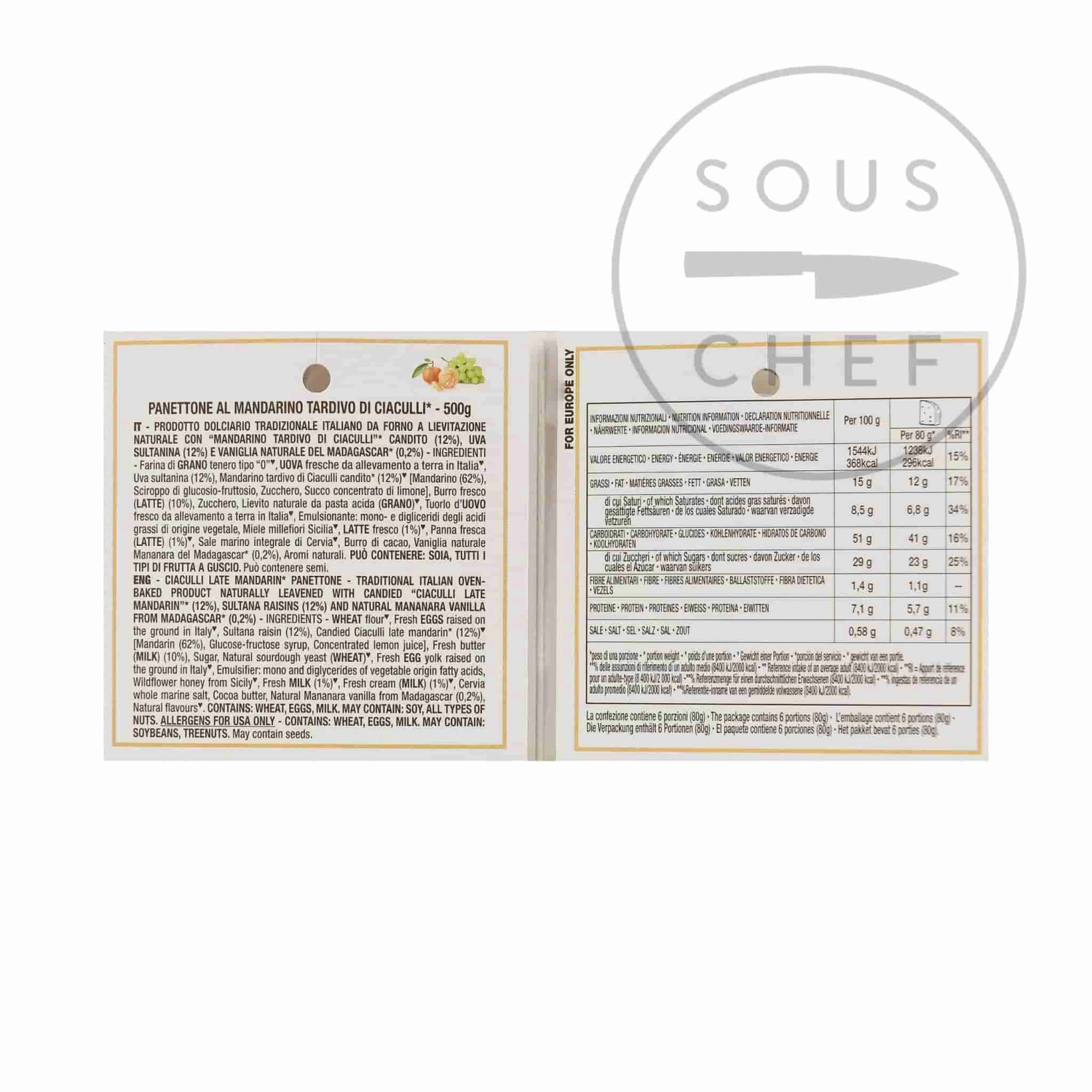 Loison Panettone With Ciaculli Mandarin 500g 2 Loison Panettone With Ciaculli Mandarin 500g - Image 2