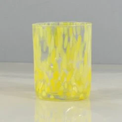 Murano Glass Tumbler, Yellow -Sous Chef Sales Boutique IA0001MuranoGlassTumbler Yellow
