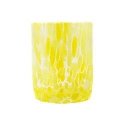 Murano Glass Tumbler, Yellow -Sous Chef Sales Boutique IA0001MuranoGlassTumbler Yellow ProductFrontLarge 2