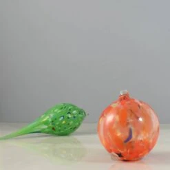 Murano Glass Decorative Sphere Ornament, Orange -Sous Chef Sales Boutique IA0006MuranoGlassDecorativeSphereOrnament Orange2