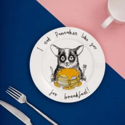 I Eat Pancakes Like You For Breakfast! Side Plate, 20cm -Sous Chef Sales Boutique JB0026 IeatPancakeslikeyouforBreakfast SidePlate20cm lifestyle 2