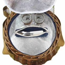 Tuileries Navy Picnic Basket, 2 Person -Sous Chef Sales Boutique JD0018TuileriesNavyPicnicBasket 2Person3