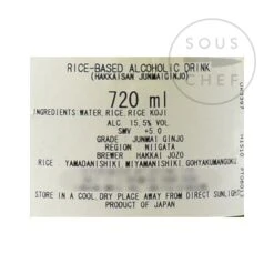 Hakkaisan Junmai Ginjo Sake 720ml -Sous Chef Sales Boutique JP0152 HakkaisanJunmaiGinjoSake 1