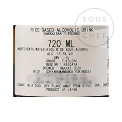 Hakkaisan Seishu Futsushu Sake 720ml -Sous Chef Sales Boutique JP0153 HakkaisanSeishuFutsushuSake 1