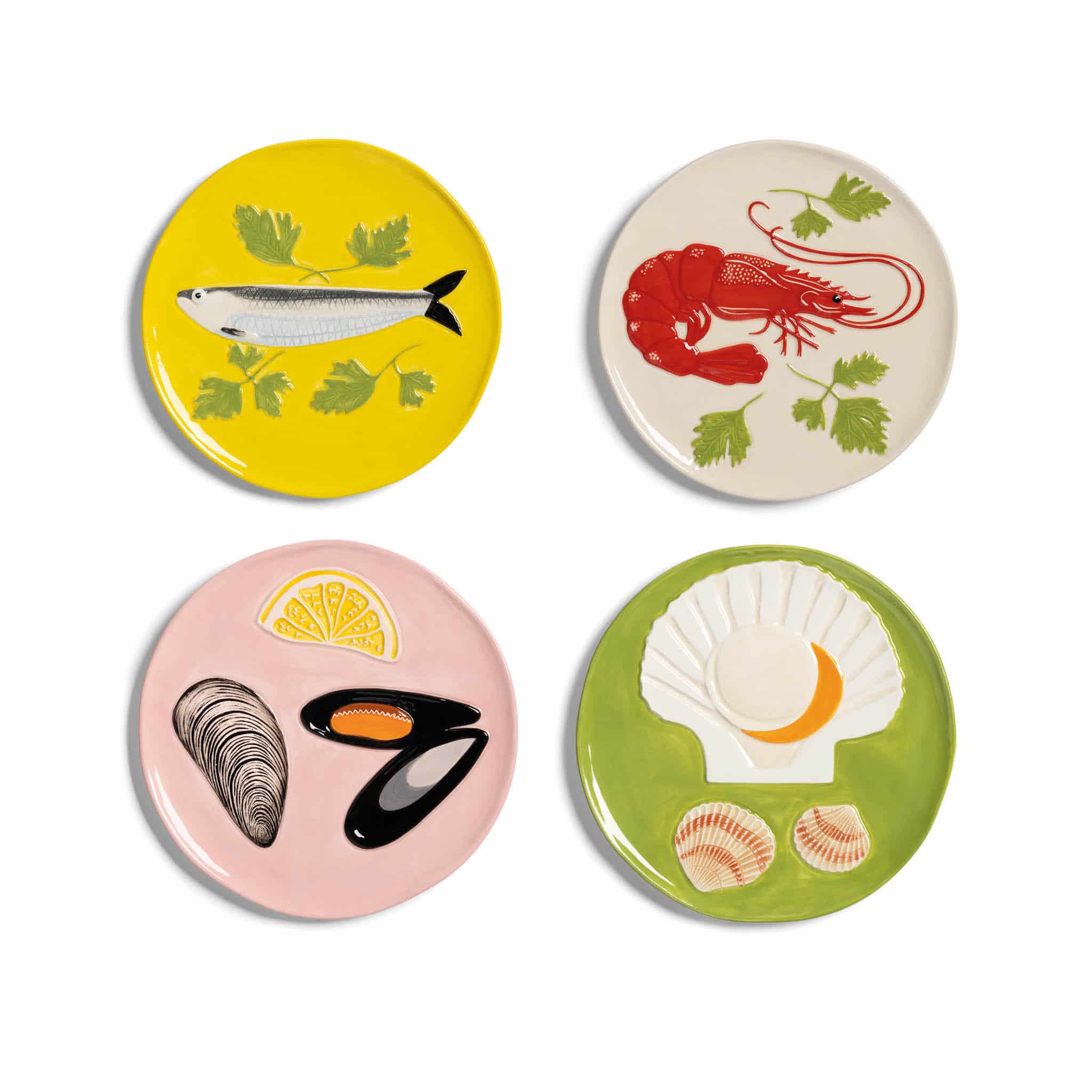 Sous Chef Sales Boutique -Sous Chef Sales Boutique KG0013Setof4AssortedSeafoodSidePlates 16cmall 1