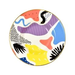 Abstract Enamel Large Serving Dish, 30cm