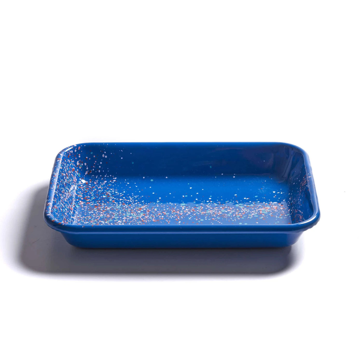 Splatter Fest Enamel Roasting And Serving Dish, Cobalt Blue 2 Splatter Fest Enamel Roasting And Serving Dish, Cobalt Blue - Image 2
