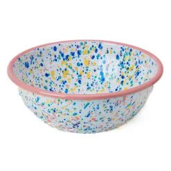Pink Dot Enamel Salad Bowl -Sous Chef Sales Boutique KP0084BPinkDotEnamelSaladBowl