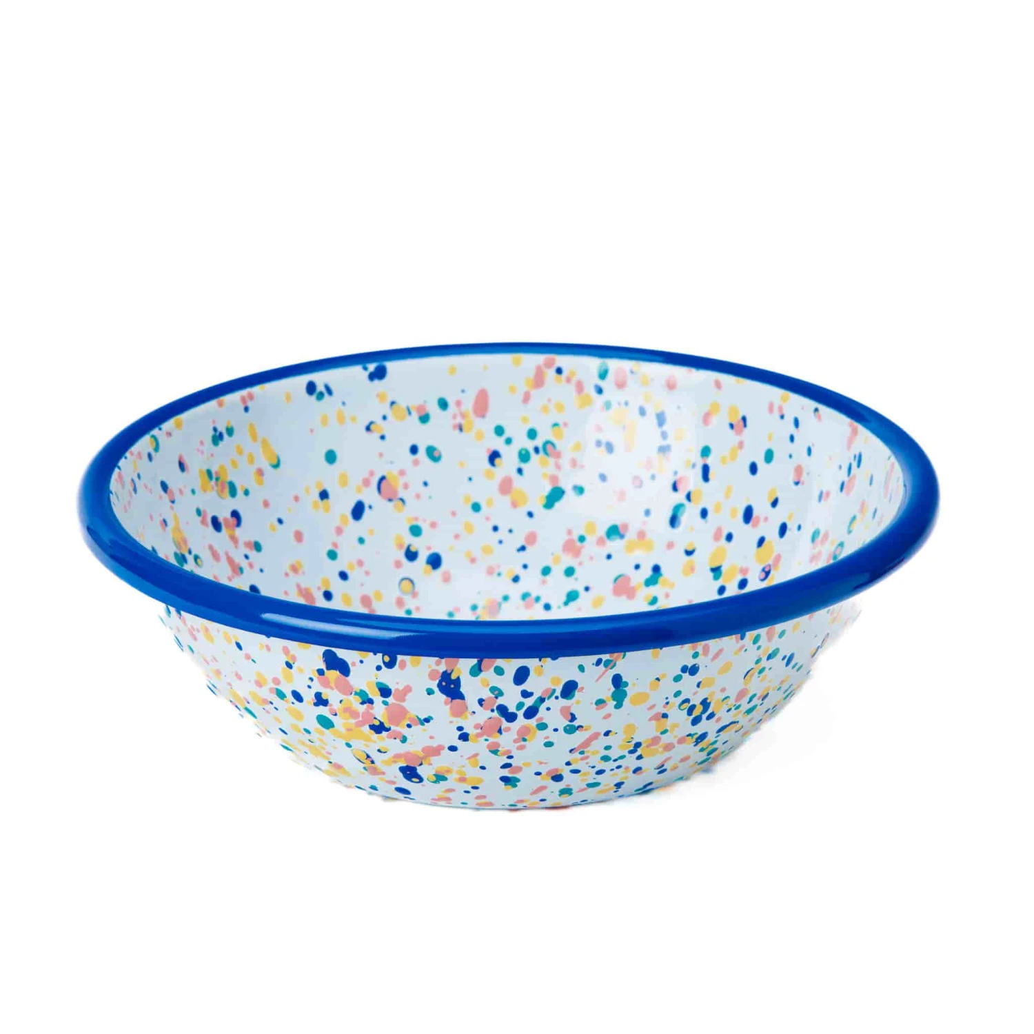 Blue Dot Enamel Salad Bowl 1 Blue Dot Enamel Salad Bowl