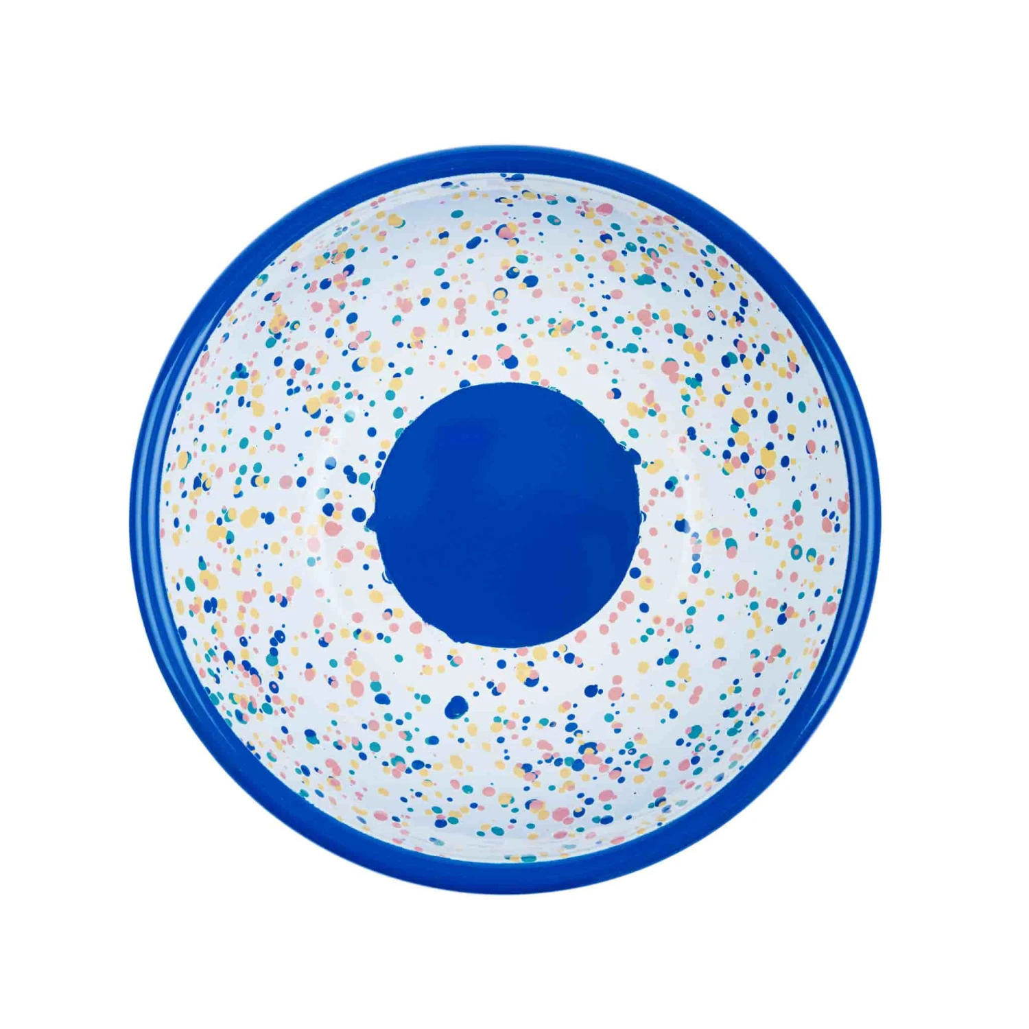 Blue Dot Enamel Salad Bowl 2 Blue Dot Enamel Salad Bowl - Image 2