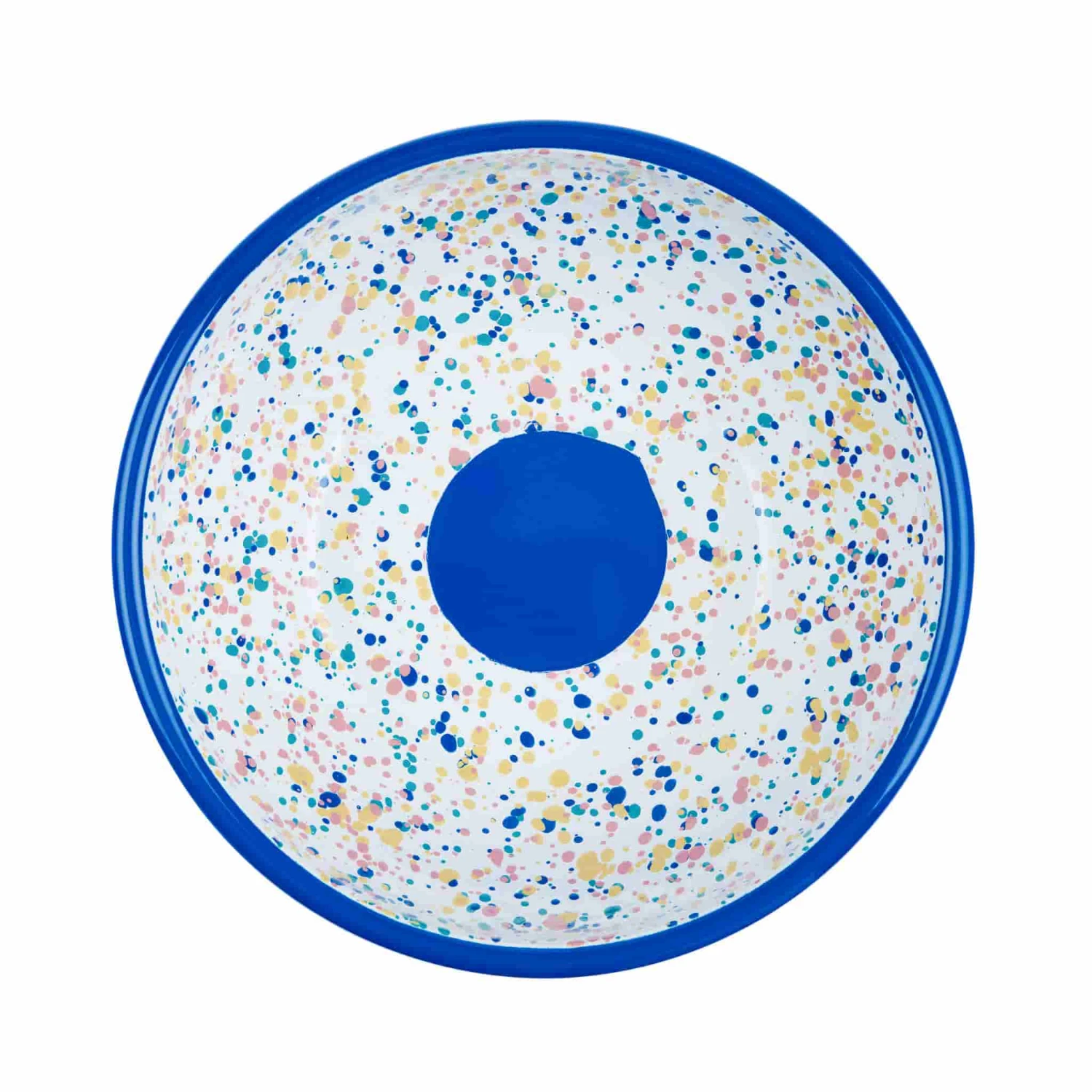 Blue Dot Enamel Salad Bowl 4 Blue Dot Enamel Salad Bowl - Image 4