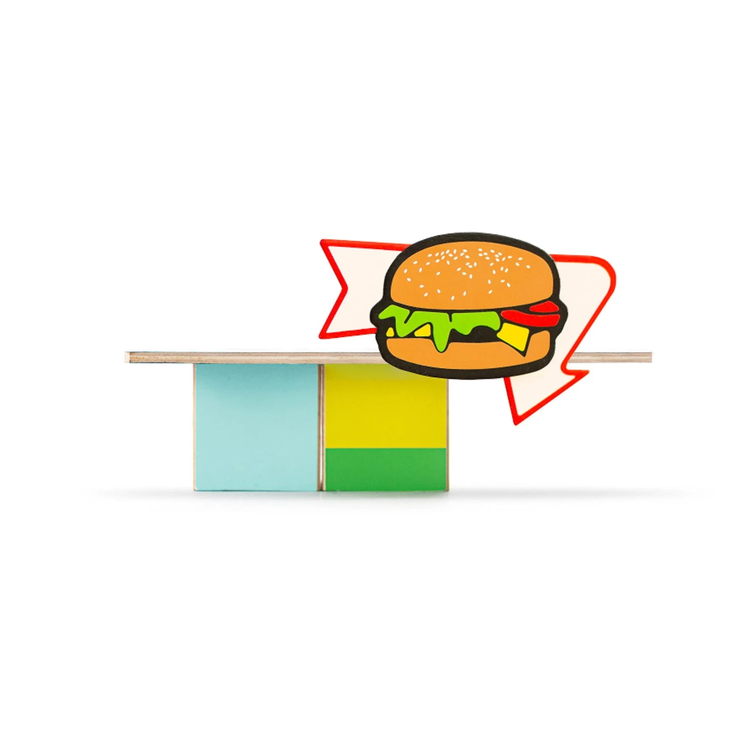 Kids Wooden Hamburger Stand Toy 1 Kids Wooden Hamburger Stand Toy