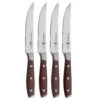 Messermeister Avanta Pakkawood 4 Piece Steak Knife Set, Brown