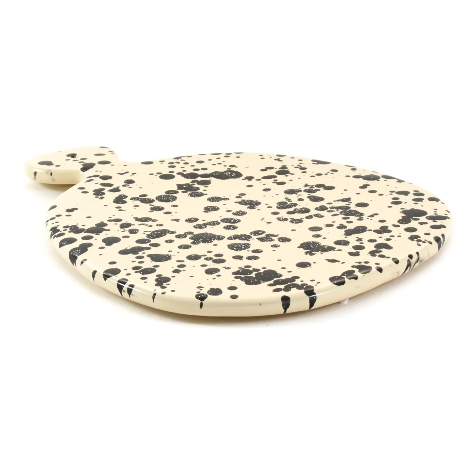 Puglia Black Splatter Ceramic Serving Board 25cm 2 Puglia Black Splatter Ceramic Serving Board 25cm - Image 2