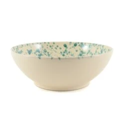 Puglia Aquamarine Splatter Large Salad Bowl 28cm