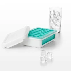Oxo Covered Silicone Cocktail Ice Cube Tray -Sous Chef Sales Boutique OX0076 OxoCoveredSiliconeCocktailIceCubeTray LS
