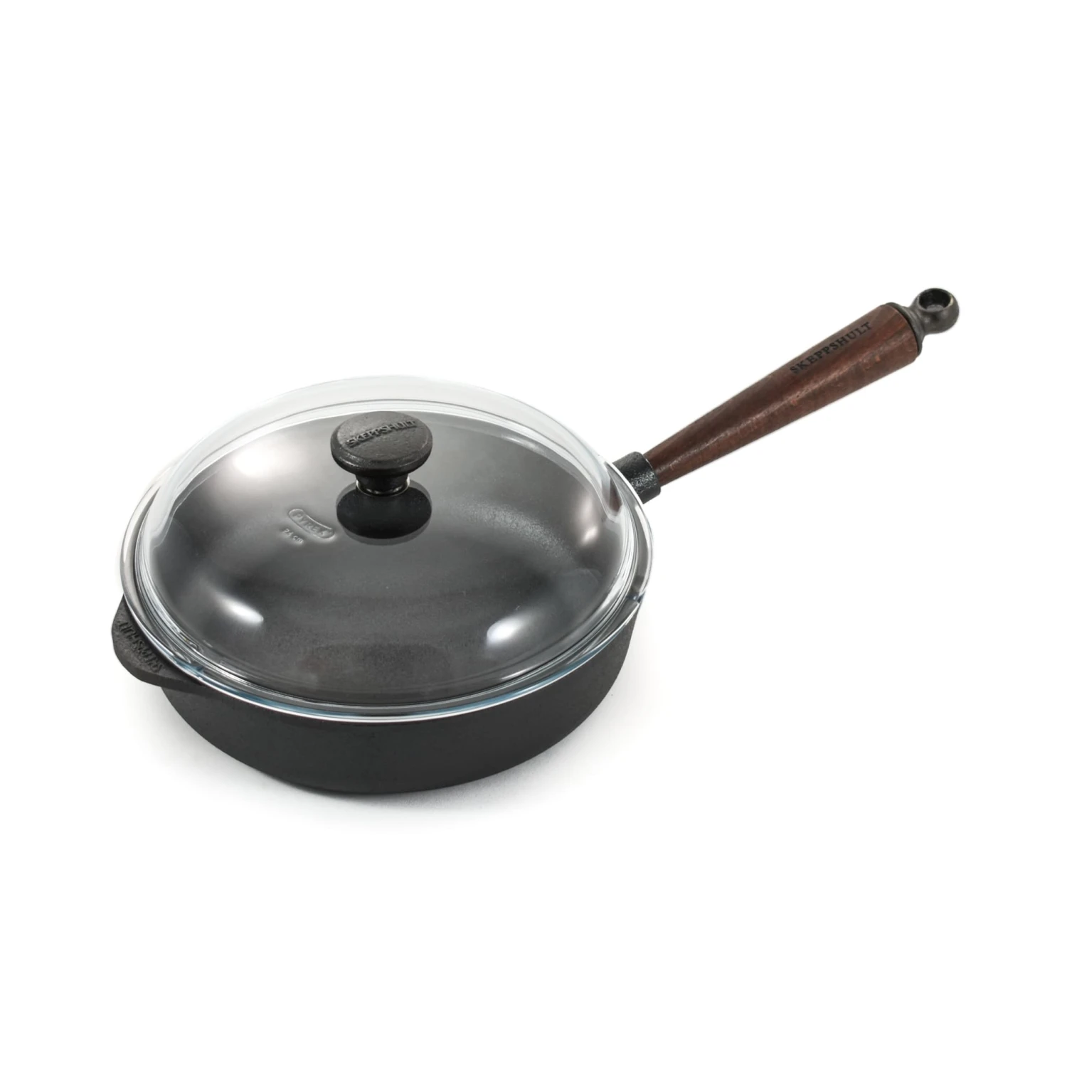 Skeppshult Traditional Cast Iron Deep Saute Pan With Lid 25cm 1 Skeppshult Traditional Cast Iron Deep Saute Pan With Lid 25cm