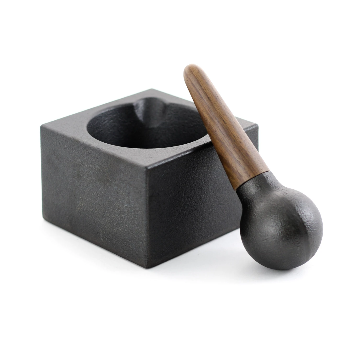 Skeppshult Contemporary Cast Iron & Walnut Pestle & Mortar 2 Skeppshult Contemporary Cast Iron & Walnut Pestle & Mortar - Image 2