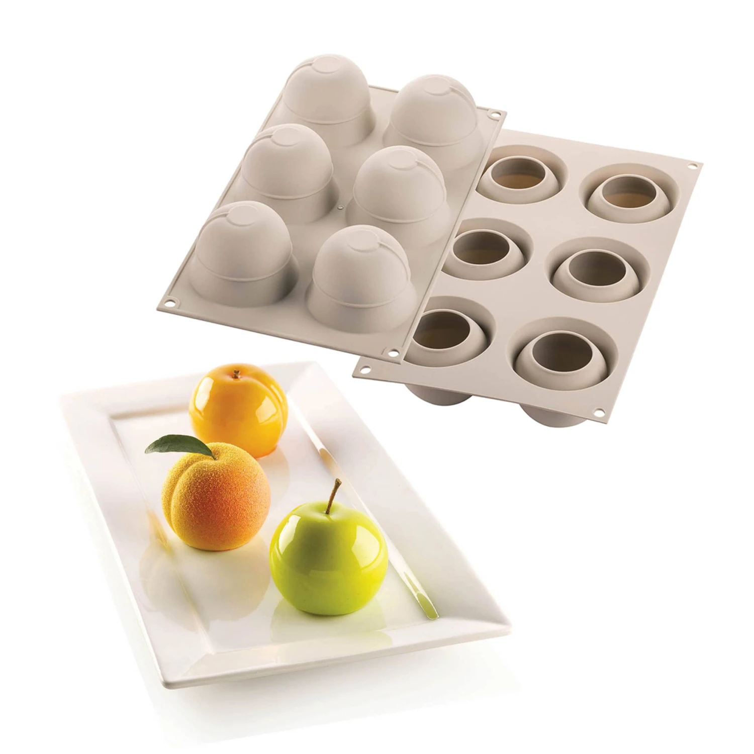 Silikomart Silicone Peach Dessert Mould 118ml 1 Silikomart Silicone Peach Dessert Mould 118ml