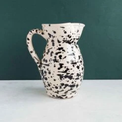 Puglia Black Splatter Ceramic Pitcher -Sous Chef Sales Boutique ShopifyProduct 2040px 0019 PugliaPitcher lifestyle NC0016