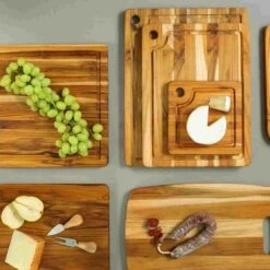 Teakhaus Rectangle Marine Cutting Board With Juice Canal, Medium 7 Teakhaus Rectangle Marine Cutting Board With Juice Canal, Medium -Sous Chef Sales Boutique TK0002 TK0003lifestyle