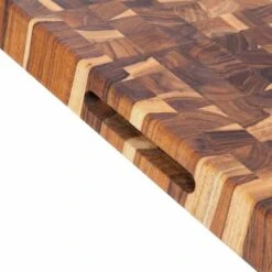 Teakhaus End Grain Butcher Block Rectangular Cutting Board, Medium -Sous Chef Sales Boutique TK0008TeakhausEndGrainButcherBlockRectangularCuttingBoard Medium3