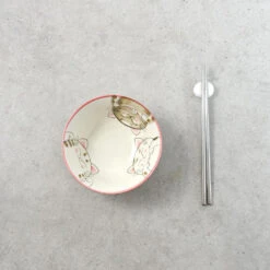 Pink Lucky Cat Japanese Noodle Bowl, 15cm -Sous Chef Sales Boutique Untitled 1 0013 tableware 26of56 .jpgcopy