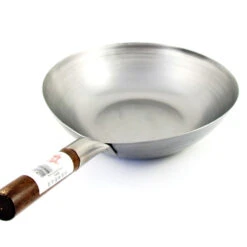 Carbon Steel Wok - Flat Base 33cm Dia