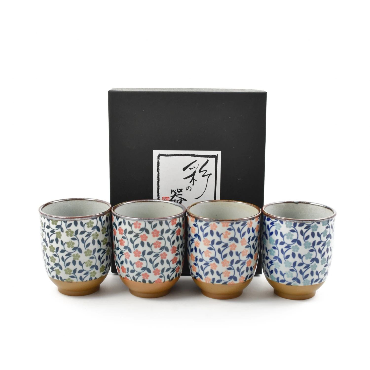 Colourful Japanese Flower Tea Cup Set 1 Colourful Japanese Flower Tea Cup Set
