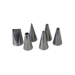 De Buyer 6 Stainless Steel Piping Nozzles