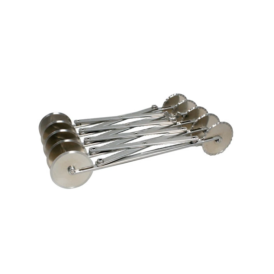 De Buyer Extendable 5-Blade Pastry Roller - Smooth & Fluted 1 De Buyer Extendable 5-Blade Pastry Roller - Smooth & Fluted