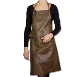 Dutchdeluxes Leather BBQ Apron In Vintage Brown -Sous Chef Sales Boutique dutch deluxes leather bbq apron vintage brown model