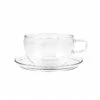 Glass Teacup & Saucer 400ml