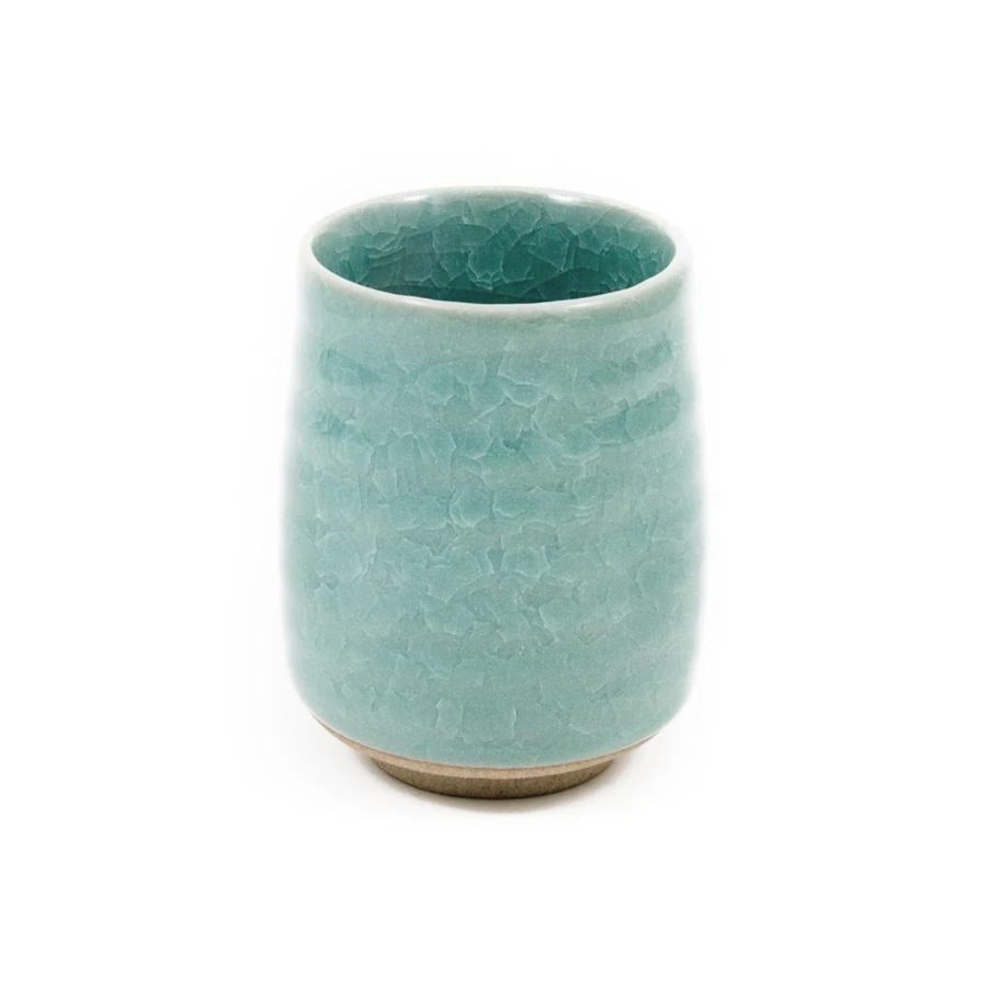 Large Duck Egg Blue Glaze Tea Cup 2 Large Duck Egg Blue Glaze Tea Cup - Image 2