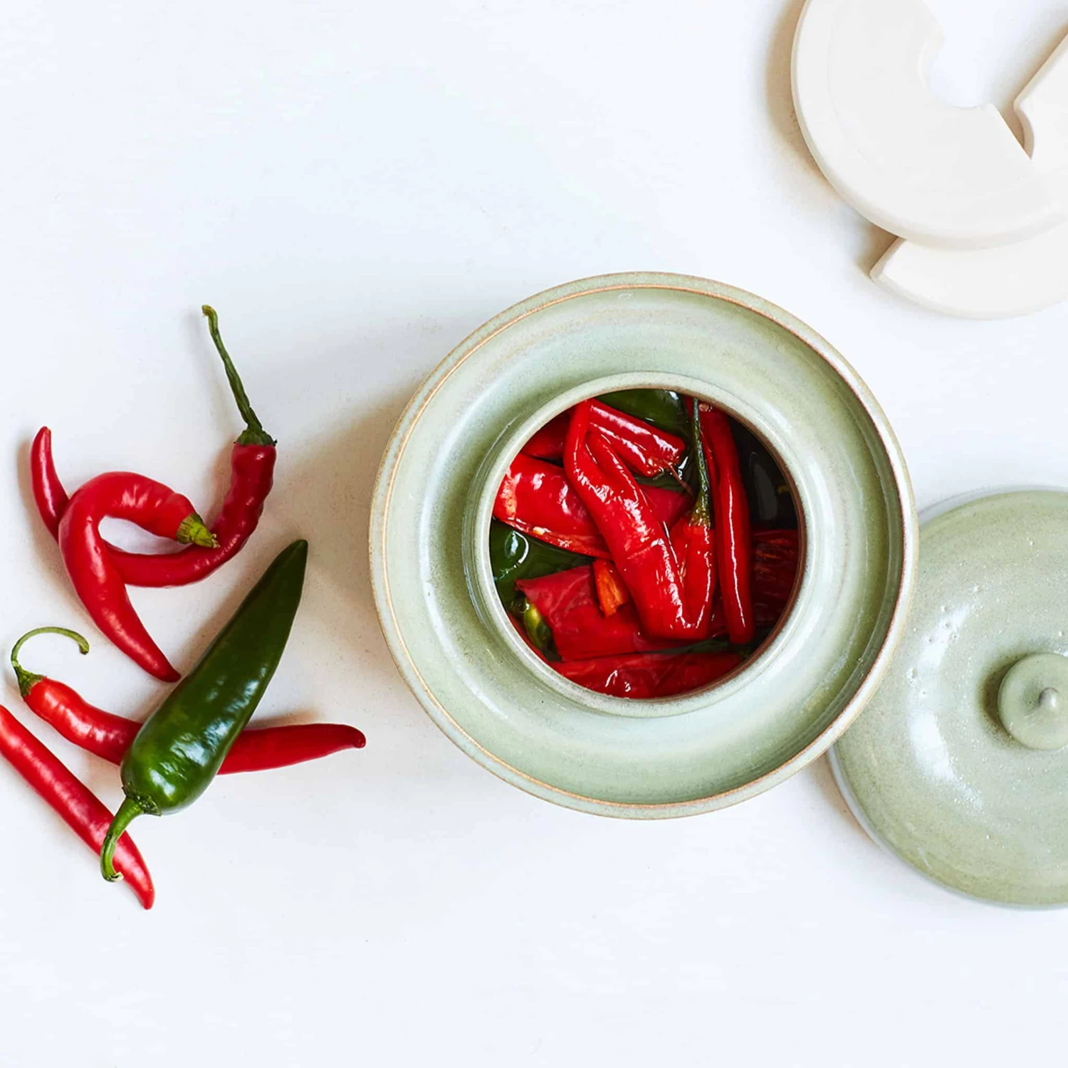 Handmade Stoneware Fermenting Crock In Green 2 Litre 4 Handmade Stoneware Fermenting Crock In Green 2 Litre - Image 4