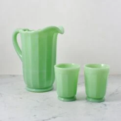 Mosser Glass Jade Milk Glass Tumbler 9 Mosser Glass Jade Milk Glass Tumbler -Sous Chef Sales Boutique lifestyle 0009 MosserGlassJadeMilkGlassPitcher Tumblers lifestyle MS0023 MS0025