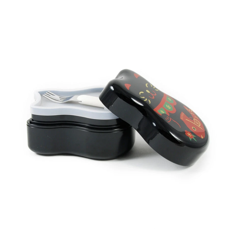 Maruko Black Cat 2-Tier Bento Box 520ml 2 Maruko Black Cat 2-Tier Bento Box 520ml - Image 2