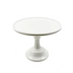 Mosser Glass White Milk Glass Cake Stand -Sous Chef Sales Boutique mosser glass 10 cake stand in milk white